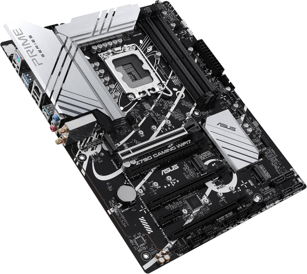 ASUS Z790 GAMING WIFI7 (LGA 1700) ATX motherboard with PCIe 5.0, three M.2 slots, 14+1 DrMOS, DDR5, Realtek 1Gb LAN, HDMI TM, USB 3.2 Gen 2x2 Type-C, front USB 3.2 Gen 1 Type-C, Thunderbolt, Aura Sync