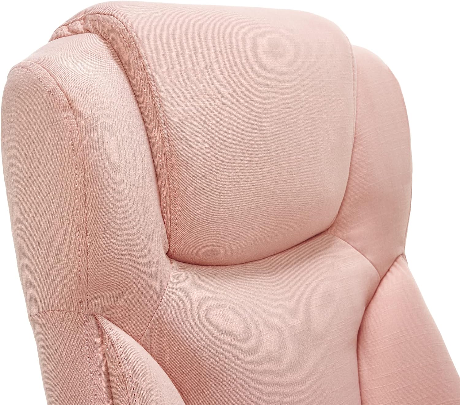 Serta Connor Executive Office Chair, Ergonomic Computer Chair with Layered Body Pillows, Contoured Lumbar, Adjustable Seat, Microfiber Fabric, Pink