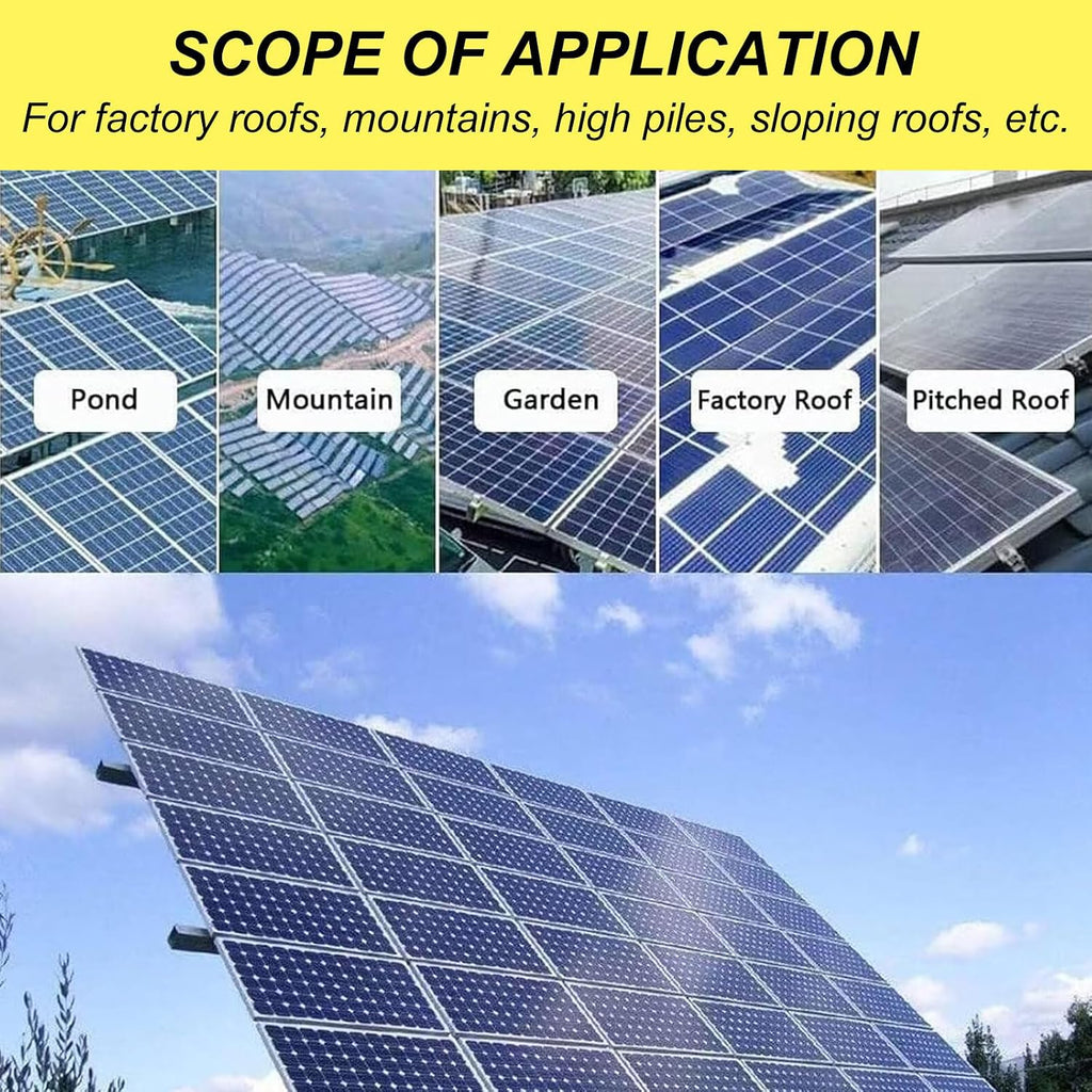 Electric Solar Panel Cleaning Brush 25Ft Long Handle Window Cleaner Tool,60Cm Wide Brush Head Design,Pure Copper Brushless Motor,A-DualUse
