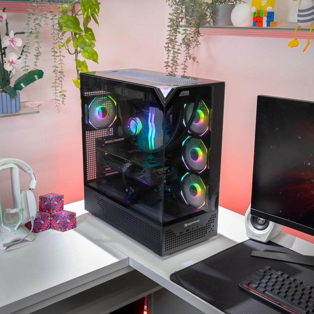 iBUYPOWER Element Pro Black Gaming PC Desktop Computer Intel Core i9 14900KF CPU, NVIDIA GeForce RTX 5070 12GB GPU, 32GB DDR5 RGB RAM, 2TB NVMe SSD, Windows 11 Home, Keyboard, Mouse - EPBI9N5701