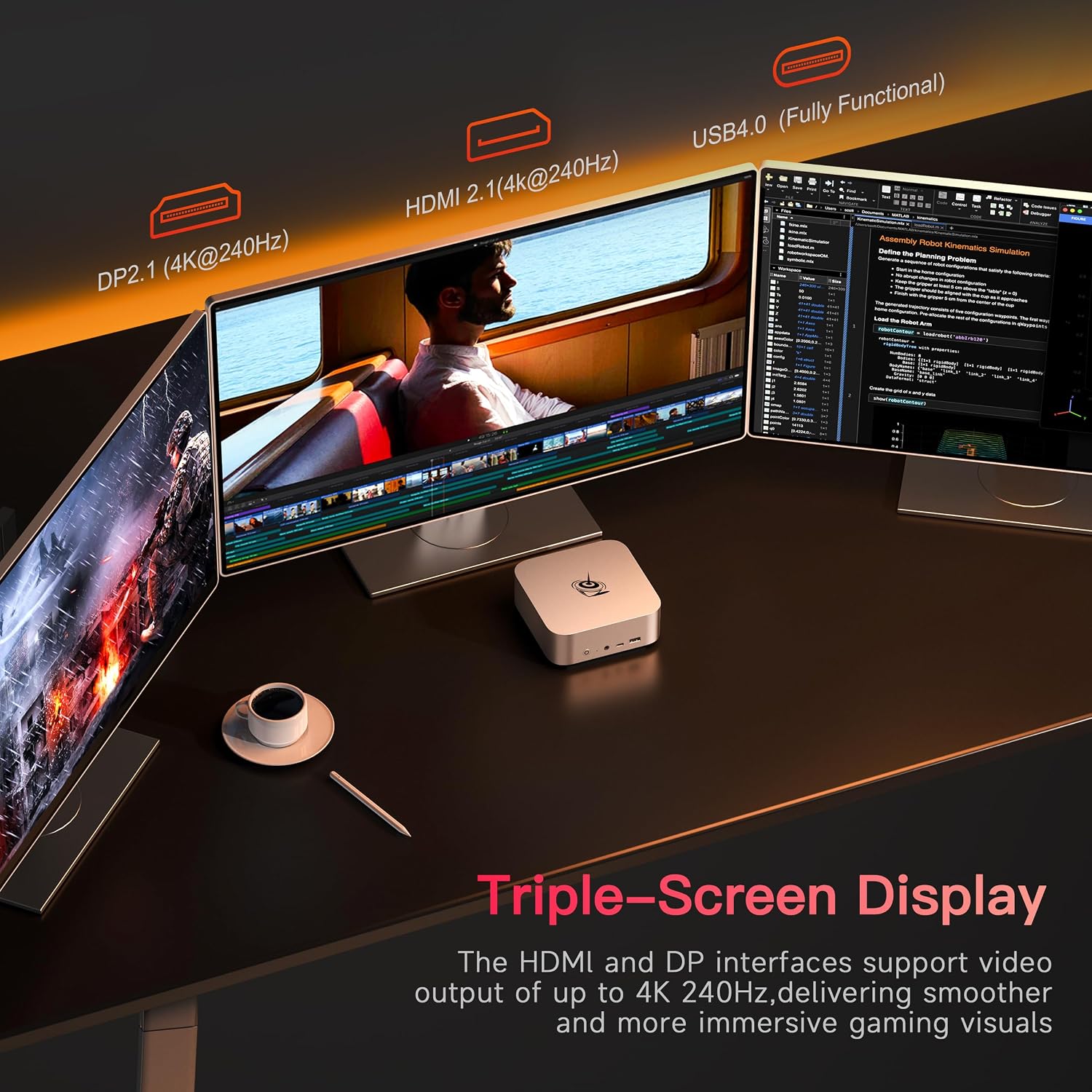 Beelink SER10 MAX Mini PC, AMD Ryzen AI 9 HX 470(12C/24T,Up to 5.2GHz), AMD Radeon 890M Graphics, 32GB DDR5 1TB SSD, 10G LAN/USB4.0/4K 240Hz Triple Display/WiFi6,BT5.2,Home/Office mini Computer