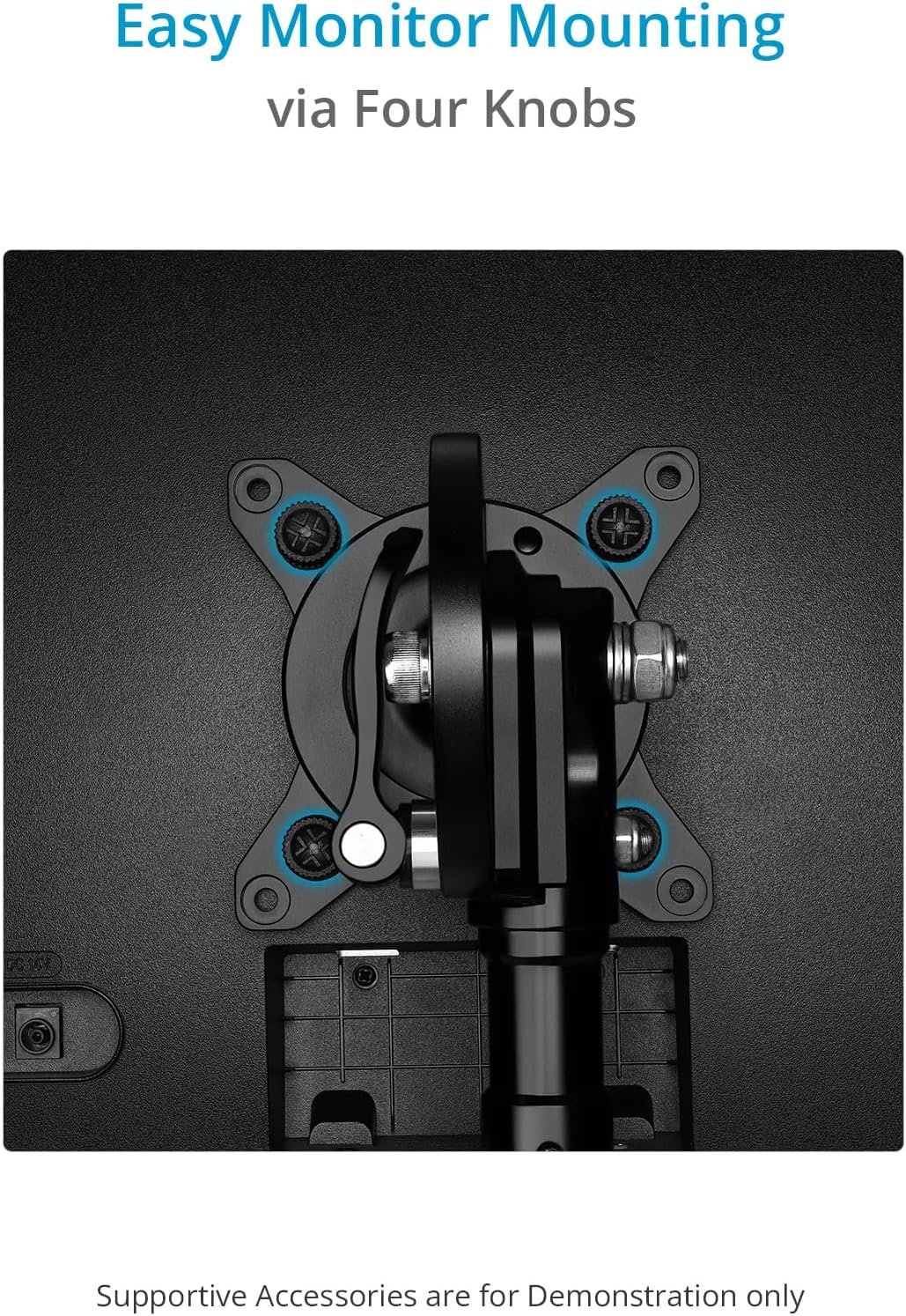 PROAIM 360° Rotation (75mm/100mm) Tilting Monitor Mount. Comes with a 5/8' Baby Pin Receiver. Tilt Range: 230°. Payload up to 22kg / 50lb (P-ROTN-01)