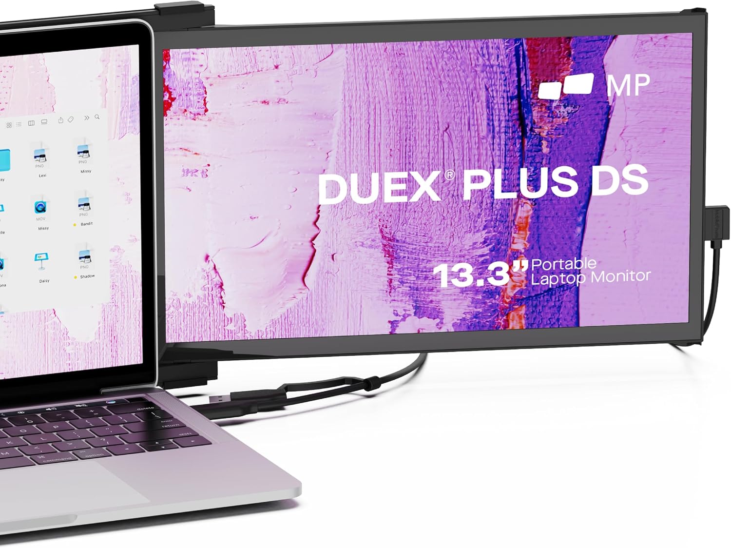 Duex Plus DS 2026 Mobile Pixels 13.3' Full HD IPS 1080P Portable Monitor, Laptop Screen Extender, Type-C/HDMI Plug and Play, Support Windows/Mac/Android/Switch Compatible