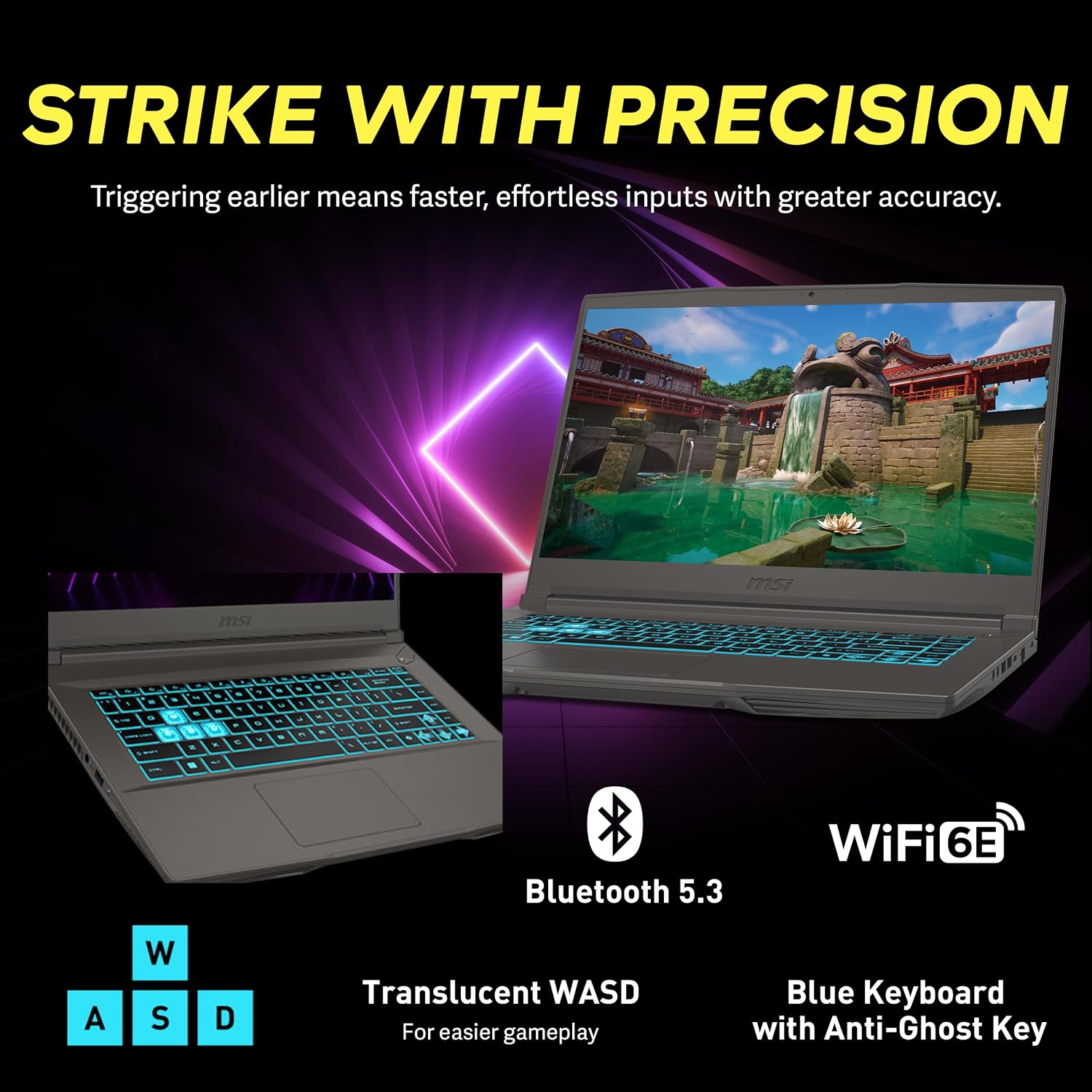 msi Thin 15 15.6' FHD 144Hz Gaming Laptop, Intel i5-13420H, NVIDIA GeForce RTX 4050, 64GB DDR4 RAM, 2TB PCIe SSD, Backlit Keyboard, Wi-Fi 6E, Webcam, Win 11 Pro, Gray, 256GB Docking Station Set