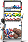 Mythinglogic Sports Equipment Garage Organizer,Garage Ball Storage for Sports Gear and Toys, Rolling Ball Cart with Wheels for Indoor/Outdoor Use