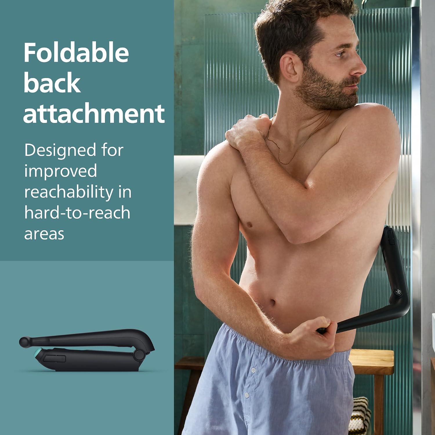 Philips Norelco Body Groomer 9000 Series, Body Hair Trimmer for Men & Intimate Shaver System with UV Cube Cleaner & Adjustable Back Attachment, 100% Showerproof, BG9480/50