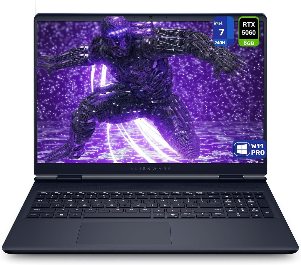 Dell Alienware 16 Aurora Gaming Laptop, Intel 7-240H, 32 GB DDR5 RAM, 1 TB PCIe SSD, 16' WQXGA (2560x1600) 120Hz Display, Nvidia G-Force RTX 5060, Backlit Keyboard, W11 Pro, Blue