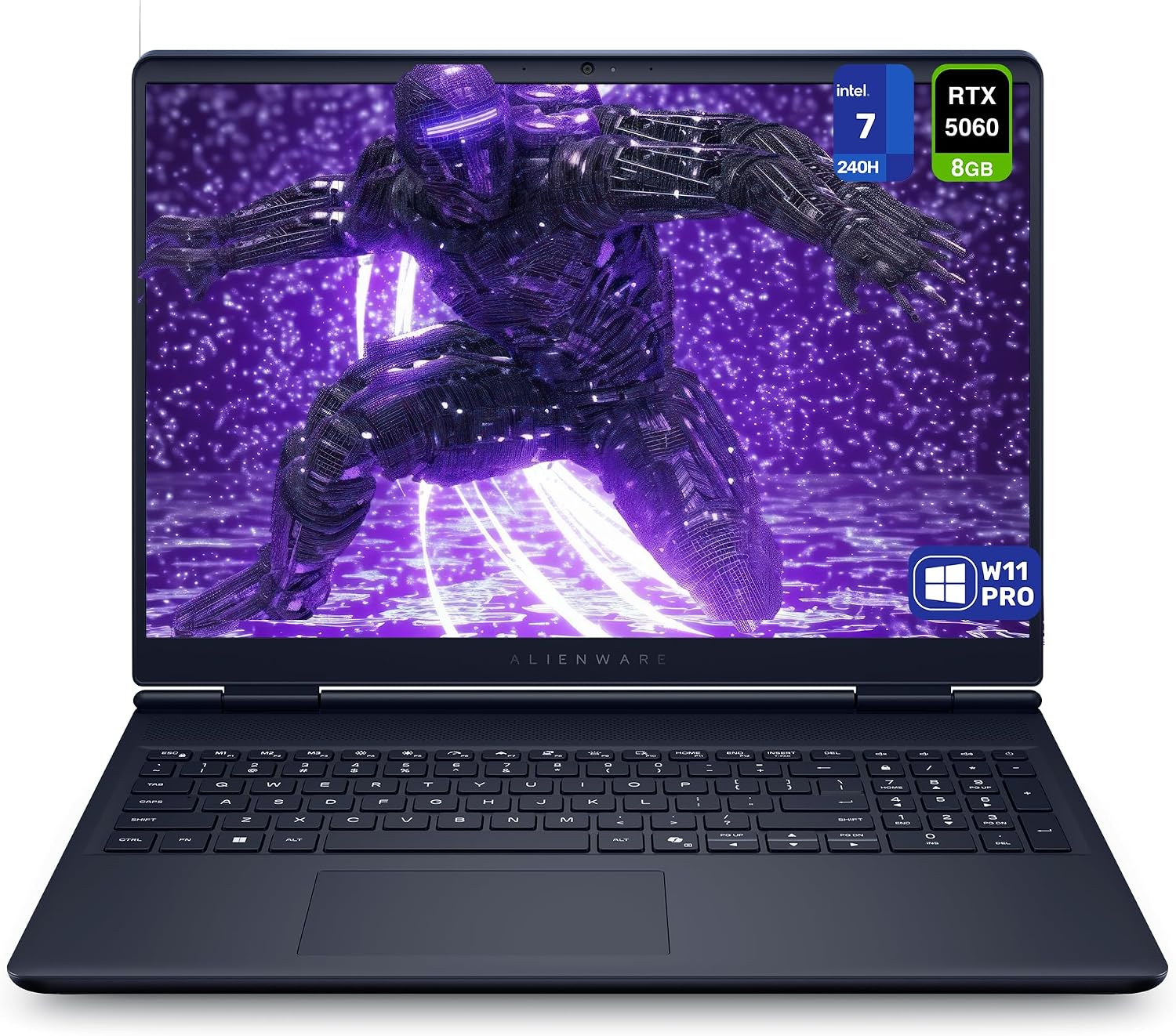 Dell Alienware 16 Aurora Gaming Laptop, Intel 7-240H, 32 GB DDR5 RAM, 1 TB PCIe SSD, 16' WQXGA (2560x1600) 120Hz Display, Nvidia G-Force RTX 5060, Backlit Keyboard, W11 Pro, Blue