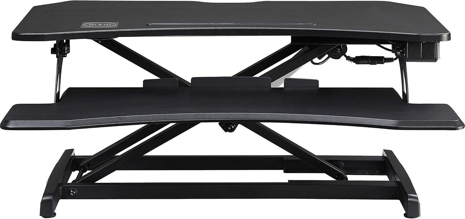 Lorell, LLR99530, Electric Monitor Riser, 1 Each, Black