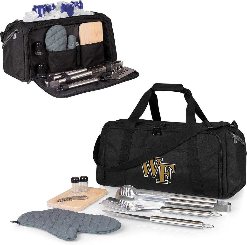 PICNIC TIME NCAA BBQ Kit Cooler Tote with Barbecue & Accessories