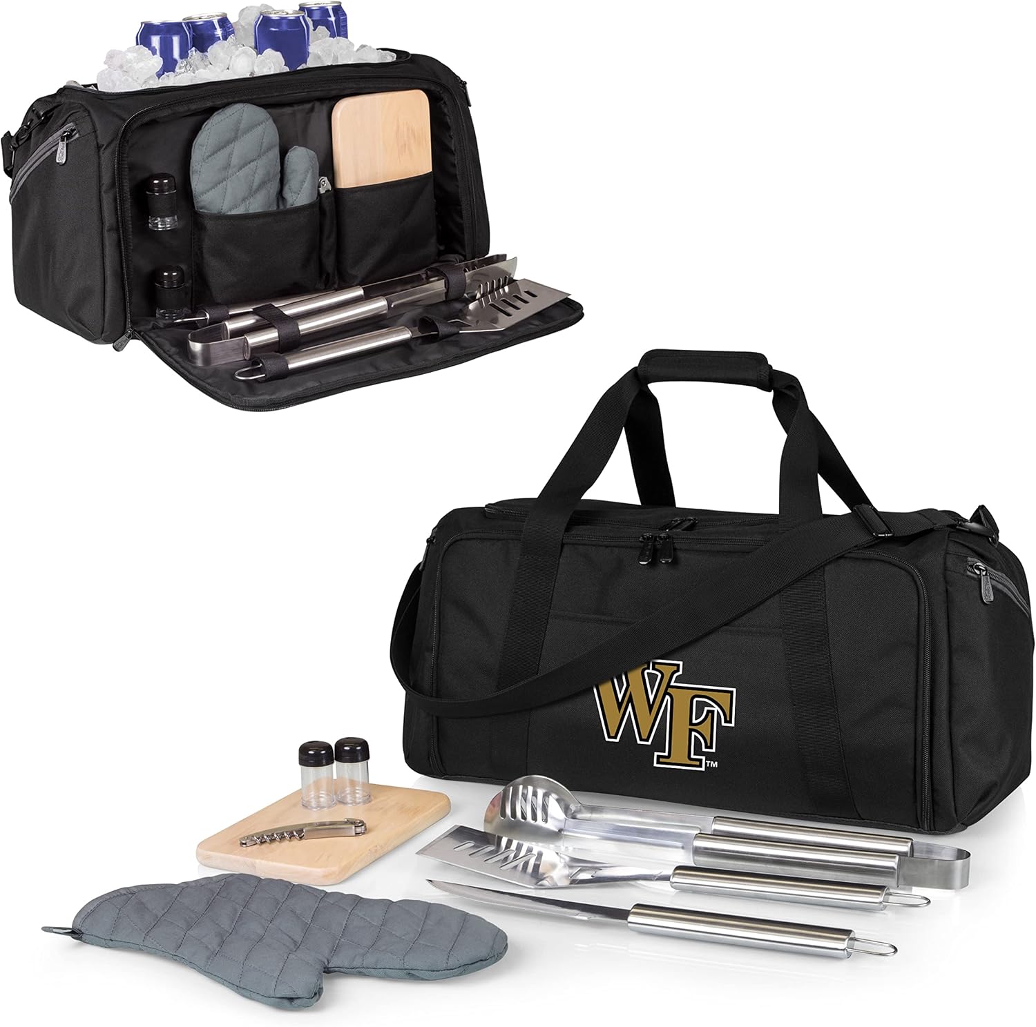 PICNIC TIME NCAA BBQ Kit Cooler Tote with Barbecue & Accessories
