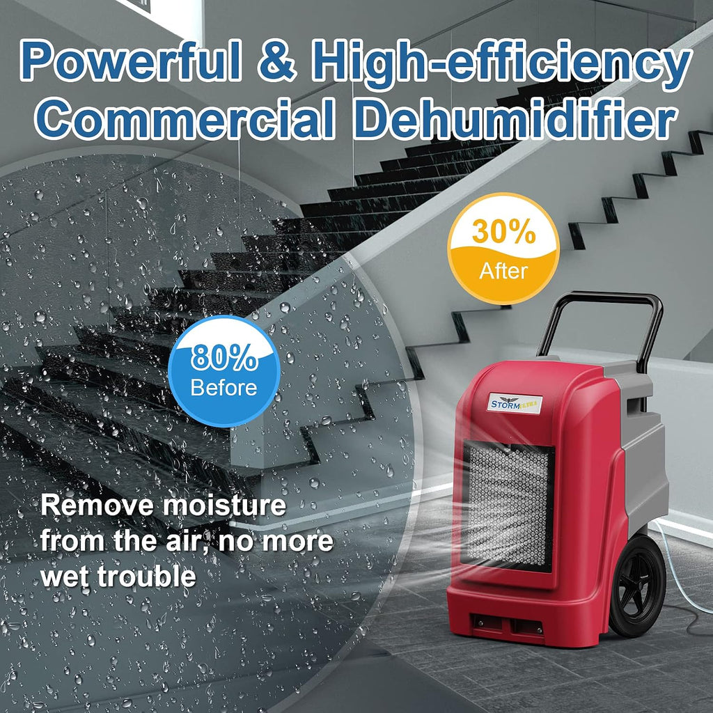 ALORAIR Smart WiFi Commercial Dehumidifier 190 PPD with Pump, Industrial Dehumidifiers Large Capacity for Basements, Garages & Job Sites, 5 Years Limited Warranty