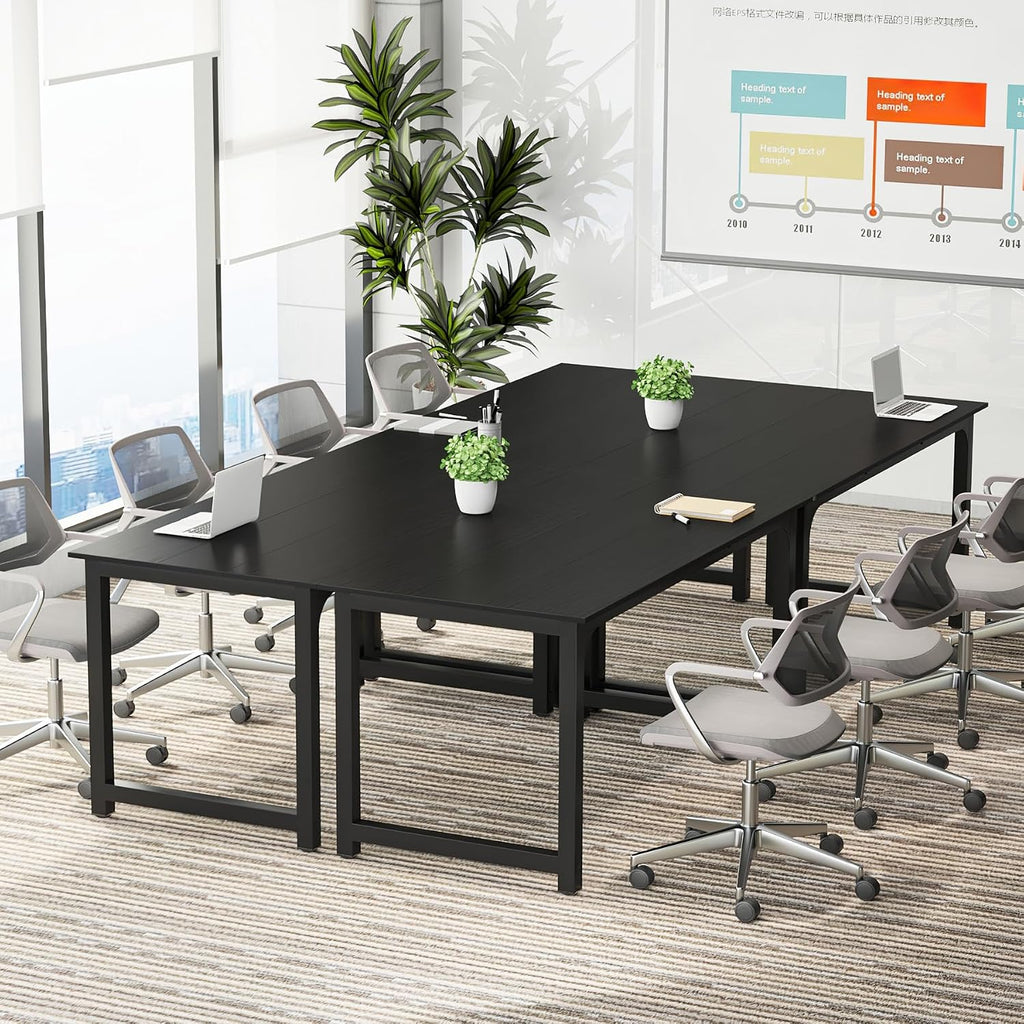 Tribesigns Modern Computer Desk, 63 x 31.5 inch Large Office Desk Computer Table Study Writing Desk Workstation for Home Office, Black