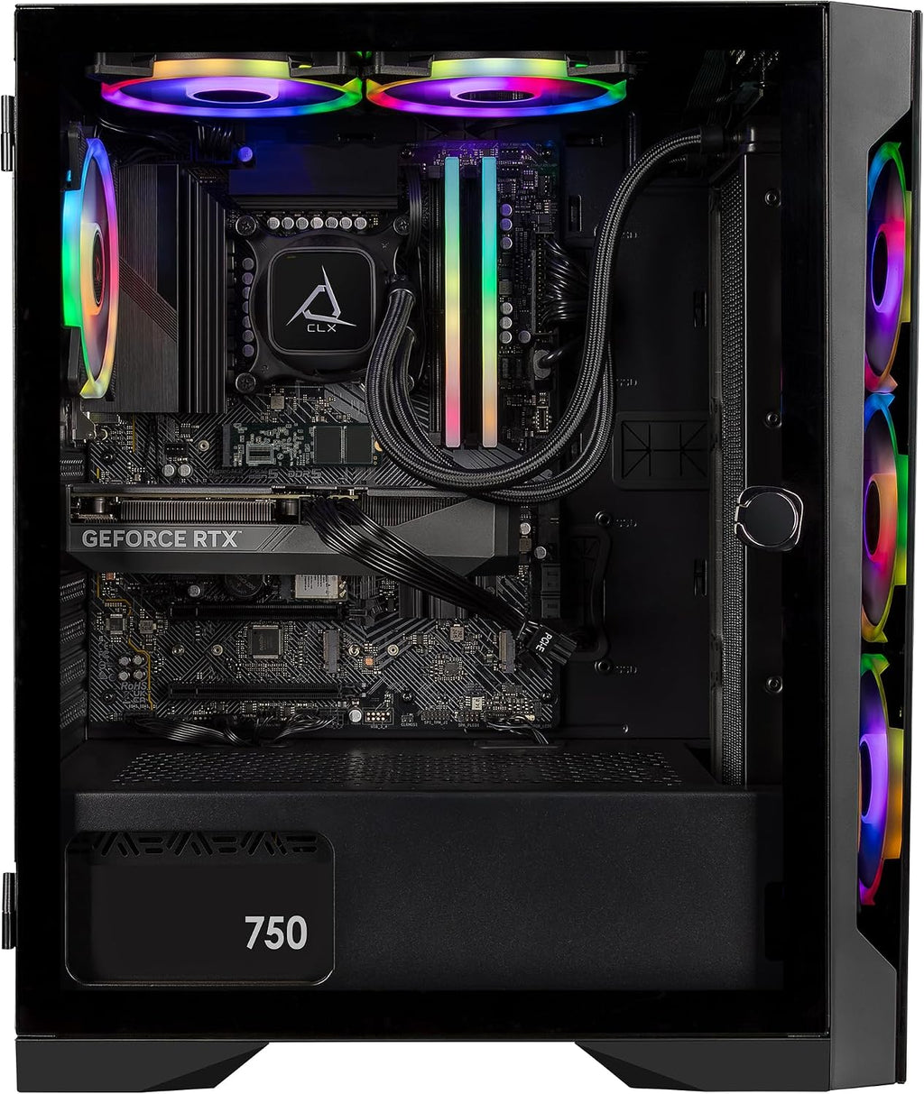 CLX Set Gaming PC - Intel Core i9 14900KF 3.2GHz, GeForce RTX 5060 Ti, 2TB NVMe M.2 SSD, 32GB DDR5 RGB Memory, 360mm AIO, WiFi, Windows 11 Home, Black