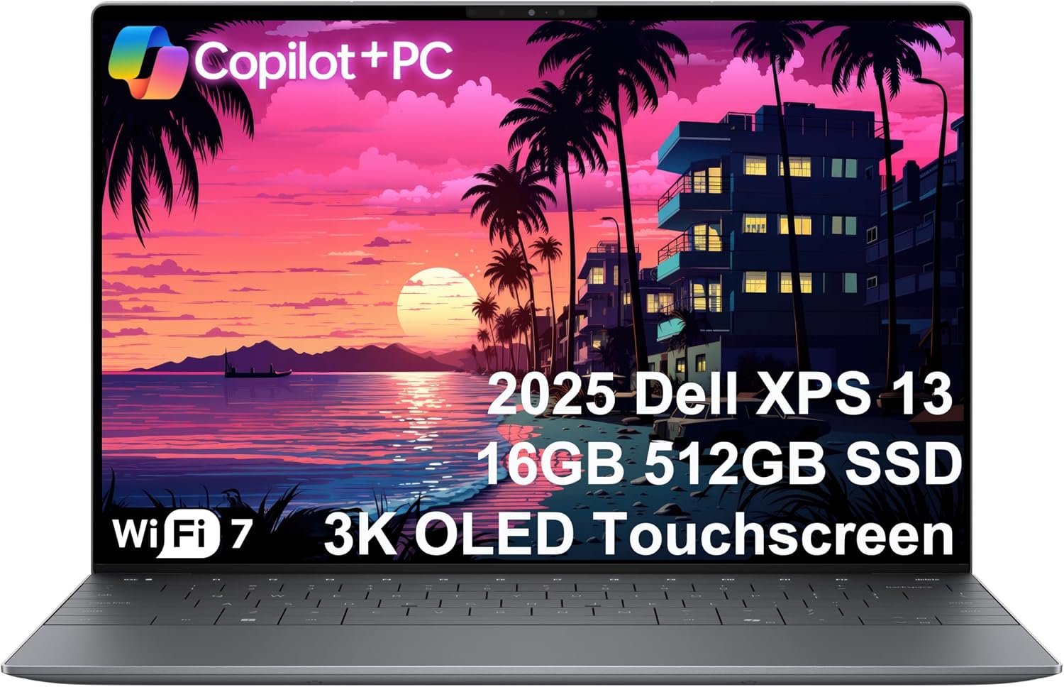 Dell XPS 13 9345 AI Laptop (13.4' 3K (2880x1800) OLED Touchscreen, 16GB DDR5, 512GB SSD, Snapdragon X Elite (> Intel i7-1355U)) Copilot+ PC, Backlit, FP, 27-Hr Battery, IR Webcam, Wi-Fi 7, Win 11 Home