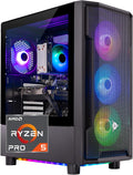 Skytech Gaming Shadow Desktop PC, Ryzen 5 5600 3.5 Ghz (4.4GHz), AMD RX 6600 8GB, 1TB NVMe SSD, 16GB DDR4 RAM 3200, 650W Gold PSU, Wi-Fi, Win 11