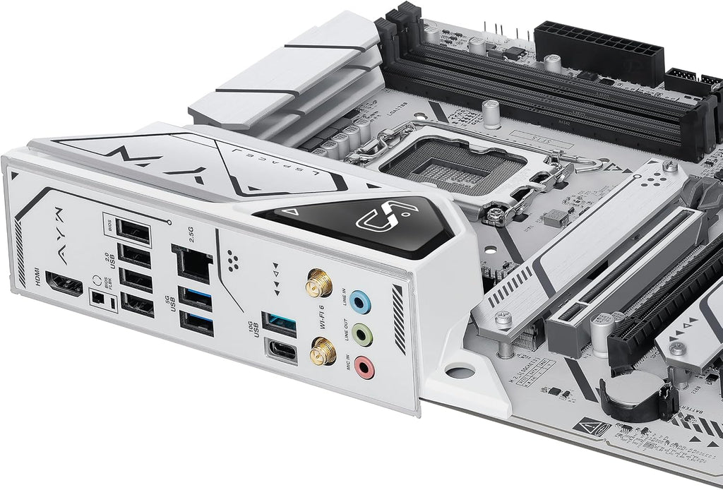 ASUS Z790-AYW WiFi W II Intel Z790 (LGA 1700) ATX Motherboard with PCIe® 5.0, 3X M.2, 12+1 DrMOS, DDR5, WiFi 6, 2.5Gb LAN, HDMI, USB 10Gbps Type-C®, USB 10Gbps Type-C®, Thunderbolt™, USB4®, Aura Sync
