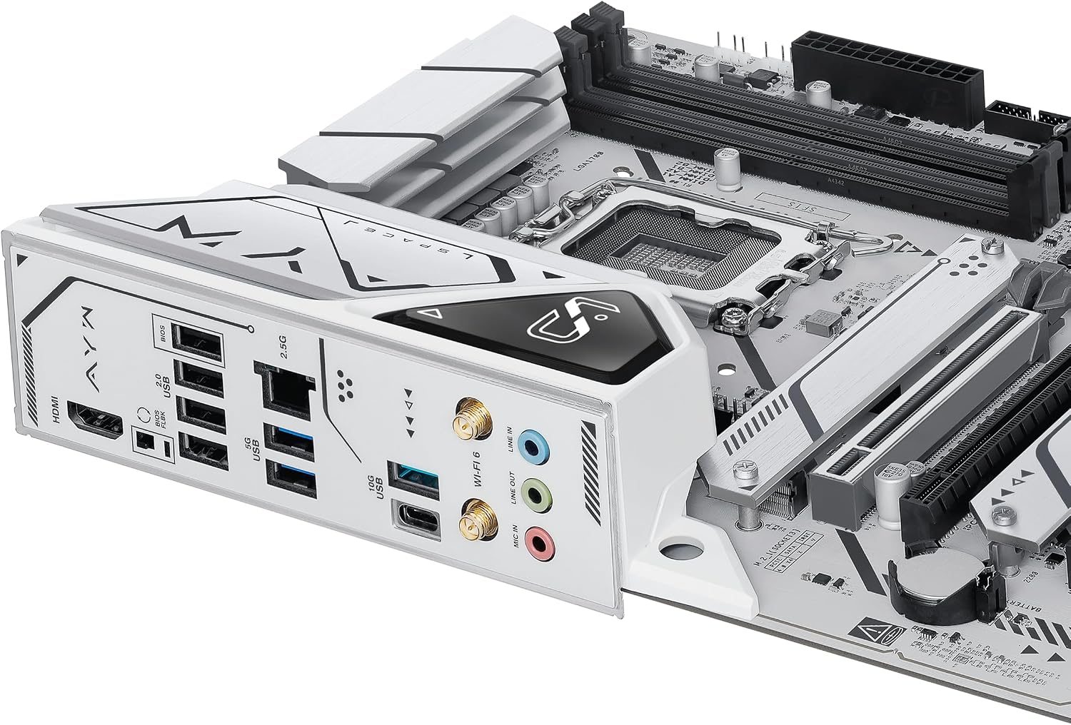 ASUS Z790-AYW WiFi W II Intel Z790 (LGA 1700) ATX Motherboard with PCIe® 5.0, 3X M.2, 12+1 DrMOS, DDR5, WiFi 6, 2.5Gb LAN, HDMI, USB 10Gbps Type-C®, USB 10Gbps Type-C®, Thunderbolt™, USB4®, Aura Sync