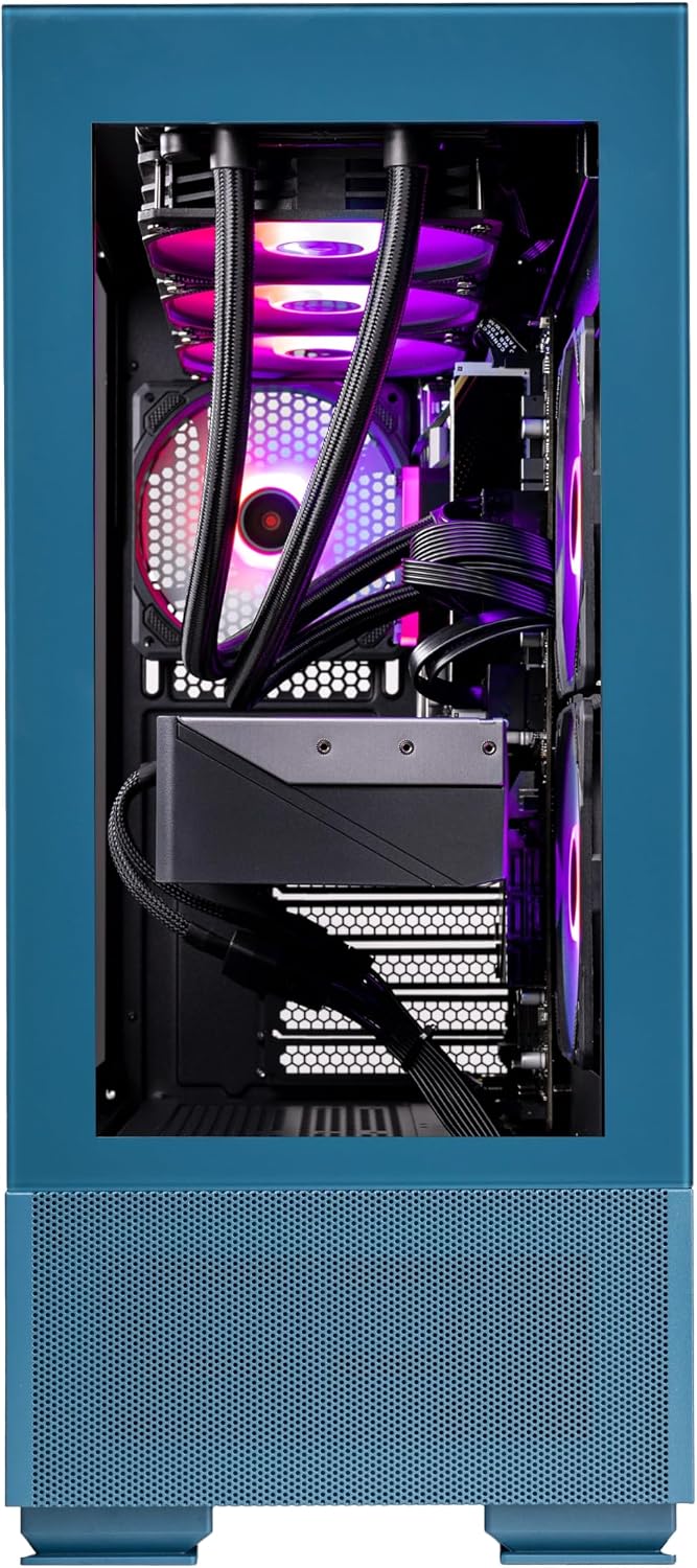 Skytech Gaming Azure Gaming PC, AMD Ryzen 7 7800X3D 4.2GHz, AMD RX 9060XT 16GB, 1TB Gen4 NVMe SSD, 32GB DDR5 RAM 5600, 850W Gold ATX 3 PSU, 360 ARGB AIO, Wi-Fi, Win 11, Desktop