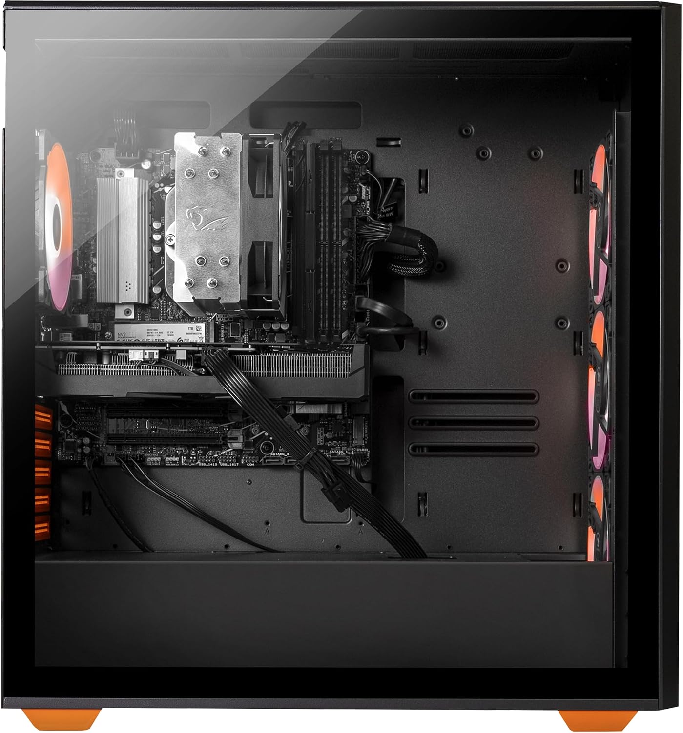 iBUYPOWER Scale Orange Gaming PC Desktop Computer (AMD Ryzen 5 7600 CPU, NVIDIA GeForce RTX 4060 Ti 8GB GPU, 16GB DDR5 Non-RGB 5200MHz RAM (16x1), 1TB NVMe SSD, WiFi Ready, Windows 11 Home)-SCA5N46T01