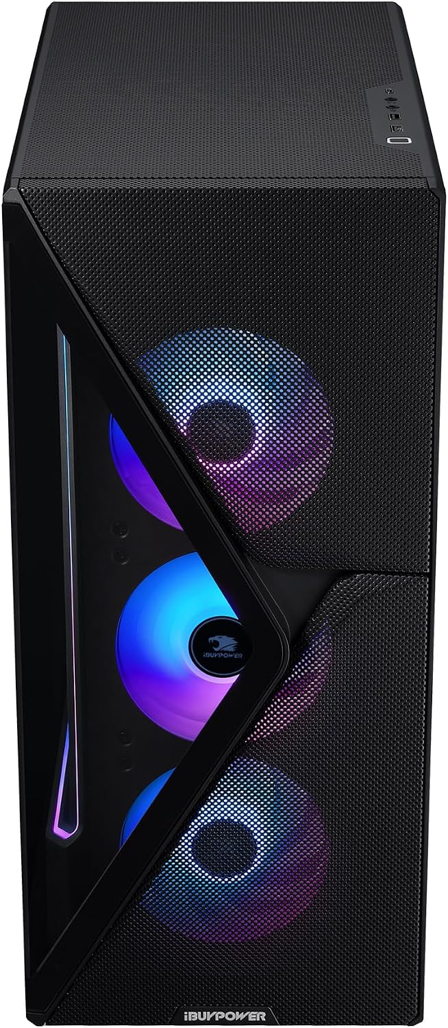 iBUYPOWER Slate MESH Gaming PC Desktop Computer AMD Ryzen 9 9900X CPU, NVIDIA GeForce RTX 5070Ti 16GB GPU, 32GB DDR5 RGB 5200MHz RAM, 2TB NVMe SSD, Windows 11 Home, Keyboard and Mouse - SMA9N57T01