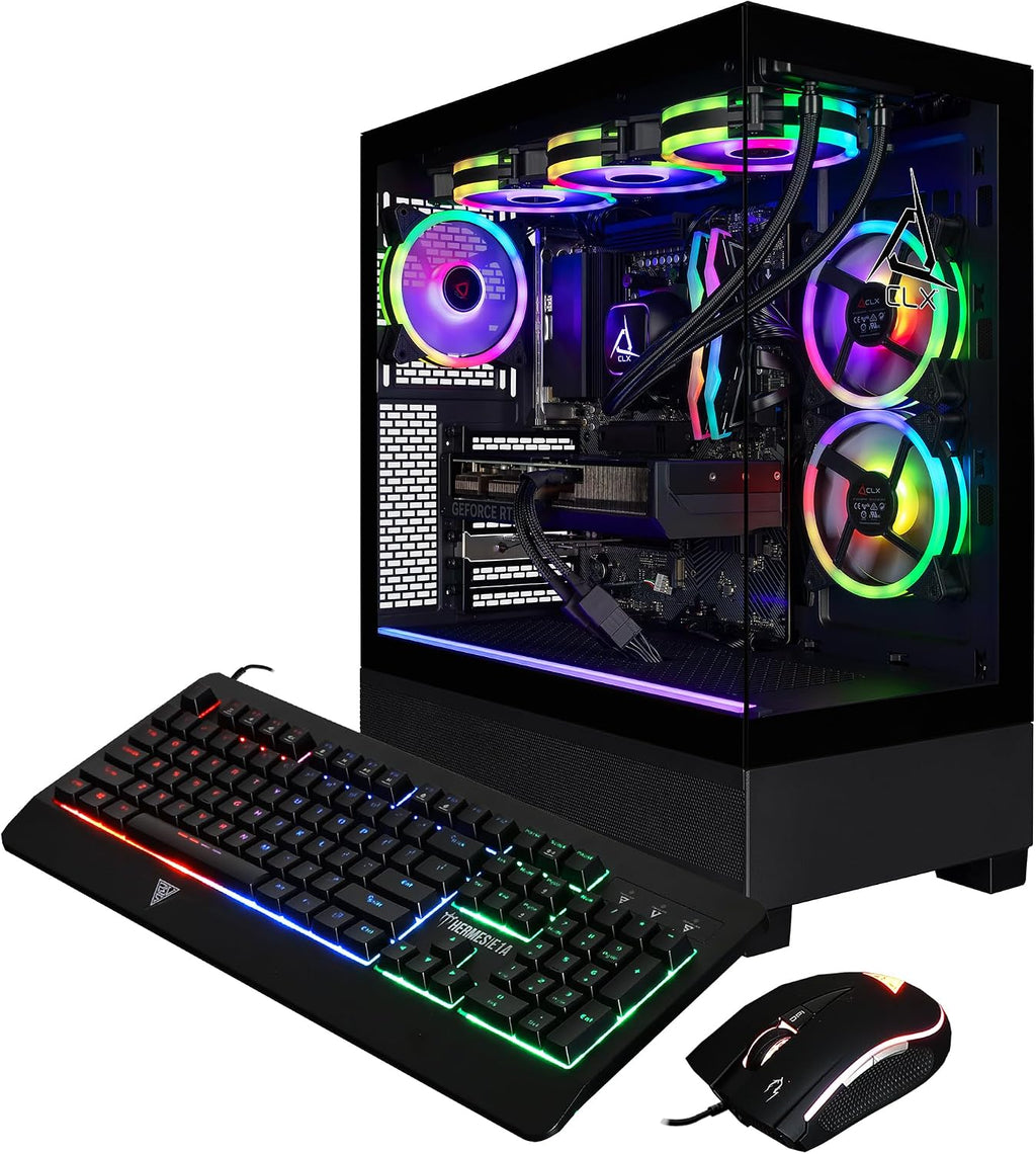 CLX Set Gaming PC - AMD Ryzen 7 9800X3D 4.7GHz, RTX 5080, 2TB NVMe M.2 SSD, 32GB DDR5 RGB Memory, 360mm AIO, WiFi, Windows 11 Home, Black