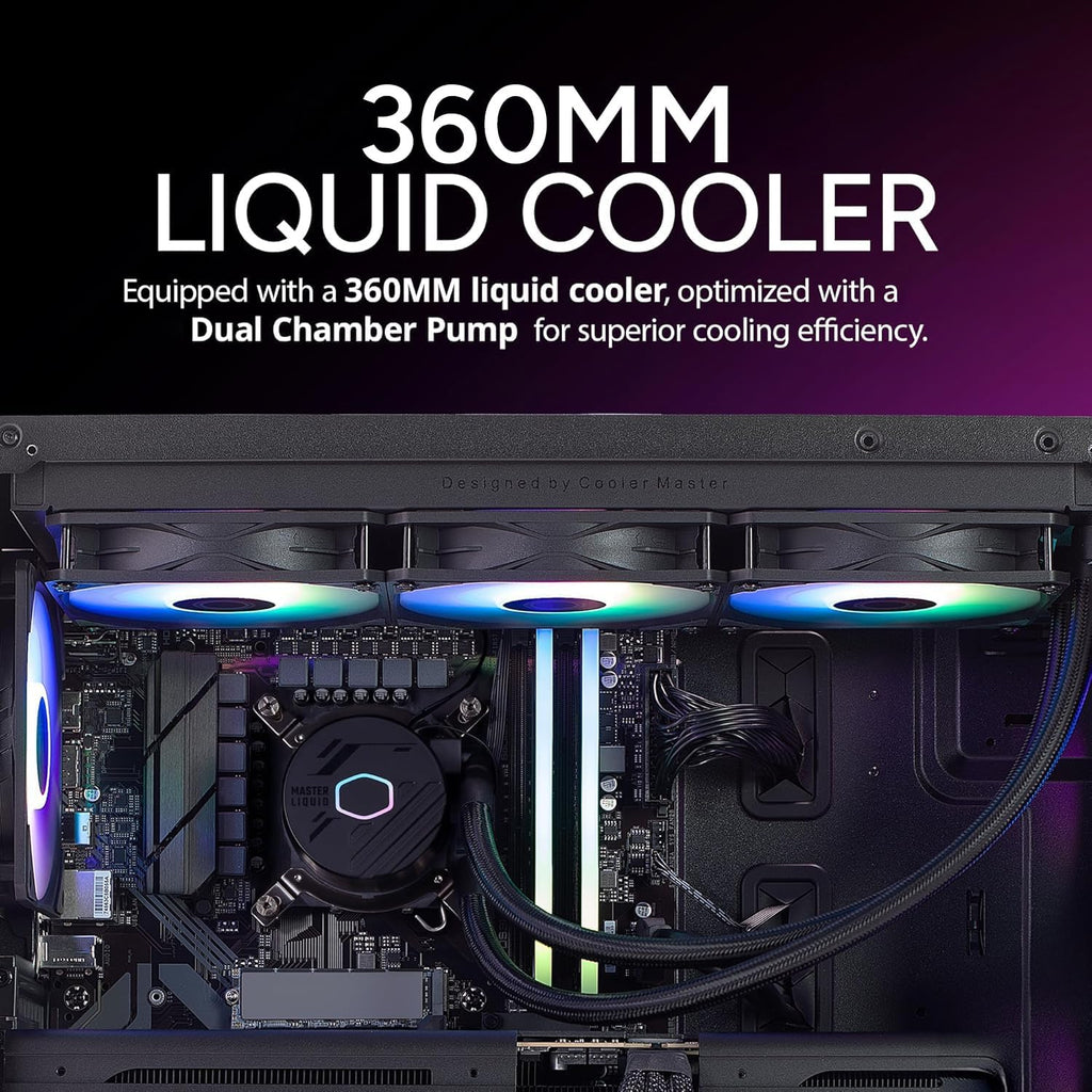 Cooler Master TD5 Pro Gaming PC – AMD RYZEN 7 7800X3D, AMD RX 9070 XT 16GB, 32GB DDR5 6000MHz, 2TB Gen4 M.2, Windows 11, MWE Gold 850 V3 PSU, ATX Desktop PC