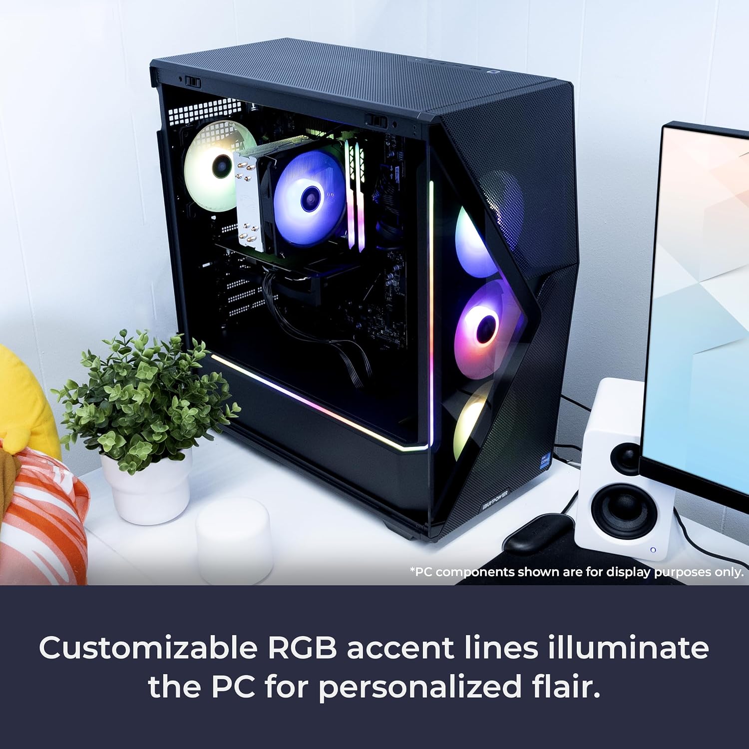 iBUYPOWER Slate MESH Gaming PC Desktop Computer AMD Ryzen 9 9900X CPU, NVIDIA GeForce RTX 5070Ti 16GB GPU, 32GB DDR5 RGB 5200MHz RAM, 2TB NVMe SSD, Windows 11 Home, Keyboard and Mouse - SMA9N57T01