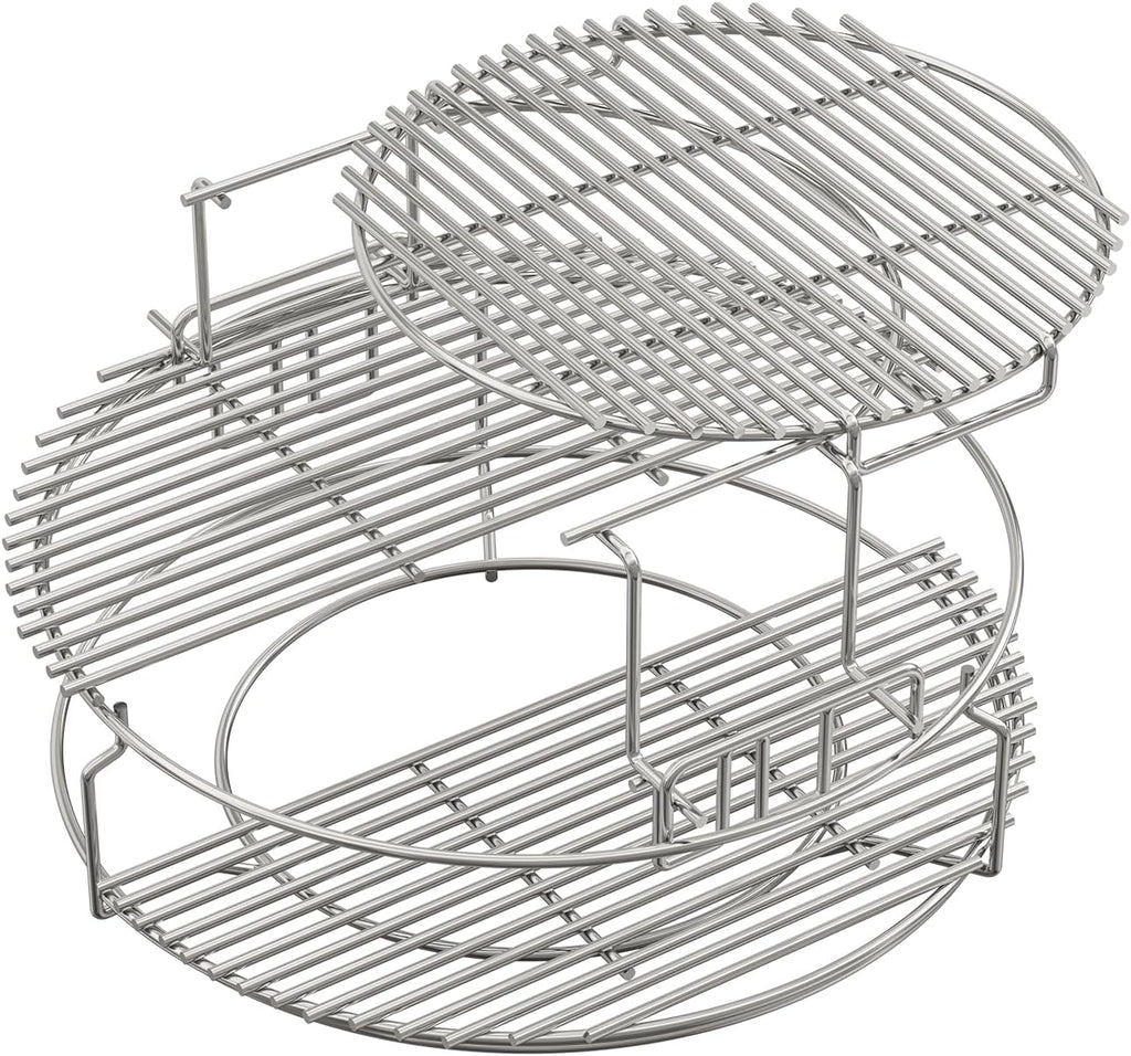 3 Tier 5 Piece Expander Rack Kit for Big Green Egg XL Replacement Grill Racks with Removable Cooking System Stainless Steel Big Green Egg Accessories