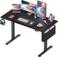 Korfile Electric Standing Desk, 48x24 Adjustable Height Computer Desk with Storage Bag, Memory Presets for Home Work, Study and Gaming, Small Spaces, Modern Furniture, Black