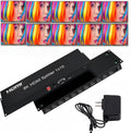 8K HDMI Splitter 1×10 HDMI2.1 Replicator Distributor 1 in 10 Out Affordable Splitter Multi-Monitor 8K@60Hz Full Ultra-HD Supports EDID RS232 Rest Button 3D HDR 48Gbps for Xbox PS4 DVD HDTV etc