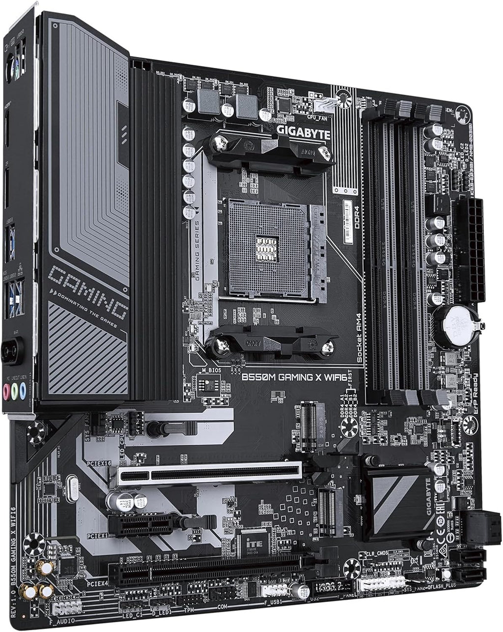 GIGABYTE B550M Gaming X WIFI6 AMD AM4 mATX Motherboard, Supports Ryzen 5000/4000/3000 Series, DDR4, 5+3 Power Phase, 2X M.2, PCIe 4.0, WIFI6, GbE LAN, PCIe EZ-Latch, WiFi EZ-Plug, RGB Fusion