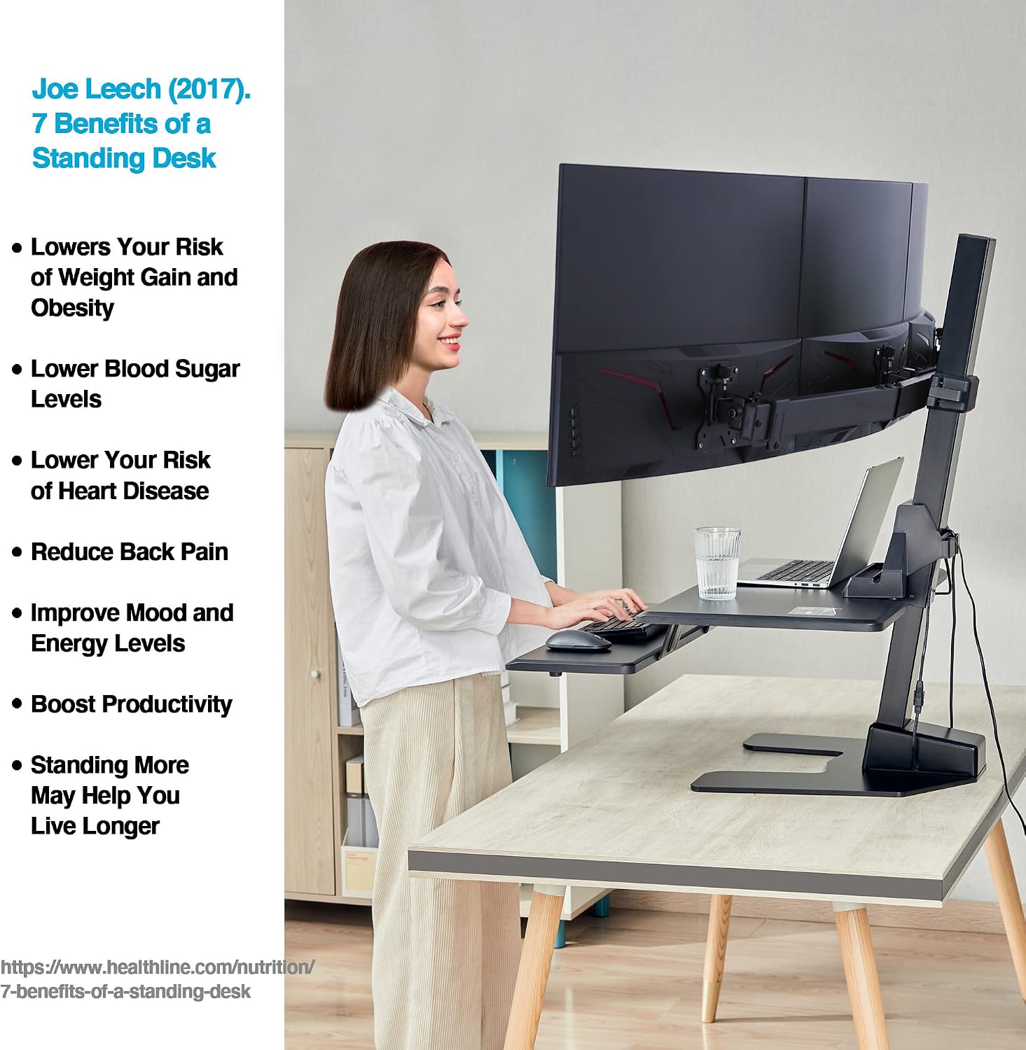 AVLT Electric Standing Desk Converter for Triple 32' Monitors, Motorized Sit to Stand Riser with 28'x16' Tabletop, Large Keyboard Tray, Height Adjustable, Sturdy Base, Small Footprint