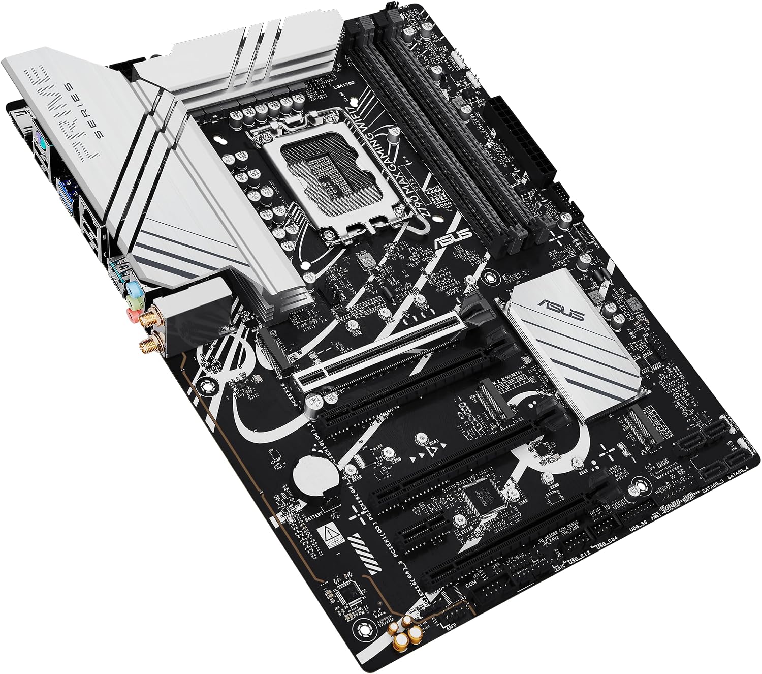 ASUS Z790 MAX Gaming WIFI7 Intel Z790 (LGA 1700) ATX Motherboard with PCIe 5.0, Three M.2 Slots, 14+1 DrMOS, DDR5, WiFi 7, Realtek 1Gb LAN, HDMI, USB 20Gbps Type-C®, Thunderbolt™ (USB4®), Aura Sync