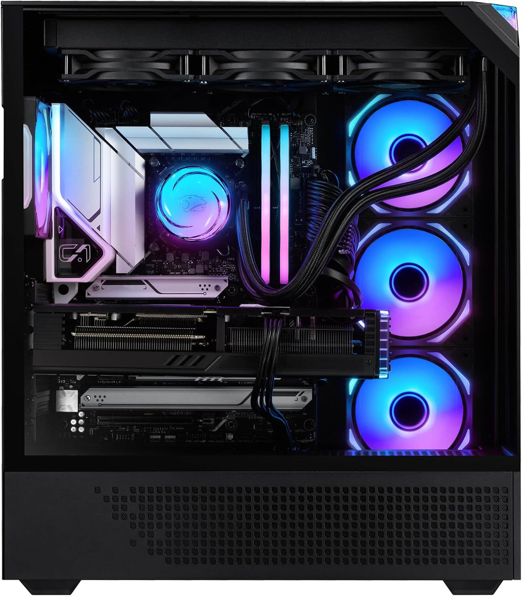 iBUYPOWER Element Pro Black Gaming PC Desktop Computer Intel Core i9 14900KF CPU, NVIDIA GeForce RTX 5070 12GB GPU, 32GB DDR5 RGB RAM, 2TB NVMe SSD, Windows 11 Home, Keyboard, Mouse - EPBI9N5701