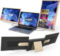 15.6' Laptop Screen Extender, Laptop Monitor Extender 120% sRGB FHD 1080P IPS Type-C/HDMI/USB-A Plug & Play Portable Triple Monitor for 13'-17' Laptops Compatible with Mac, Wins, Android, Chrome