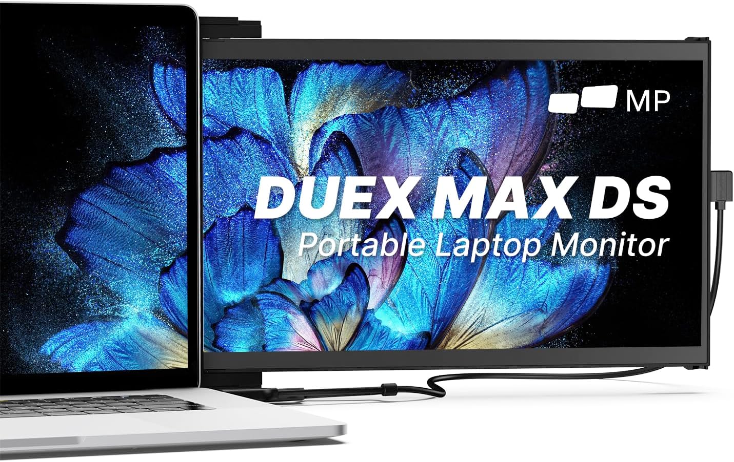 New Mobile Pixels Duex Max DS Portable Monitor for Laptops (2026 Upgraded), 14.1' Full HD IPS Laptop Screen Extender, USB C/HDMI Powered Plug and Play, Windows/Mac/Android/Switch Compatible