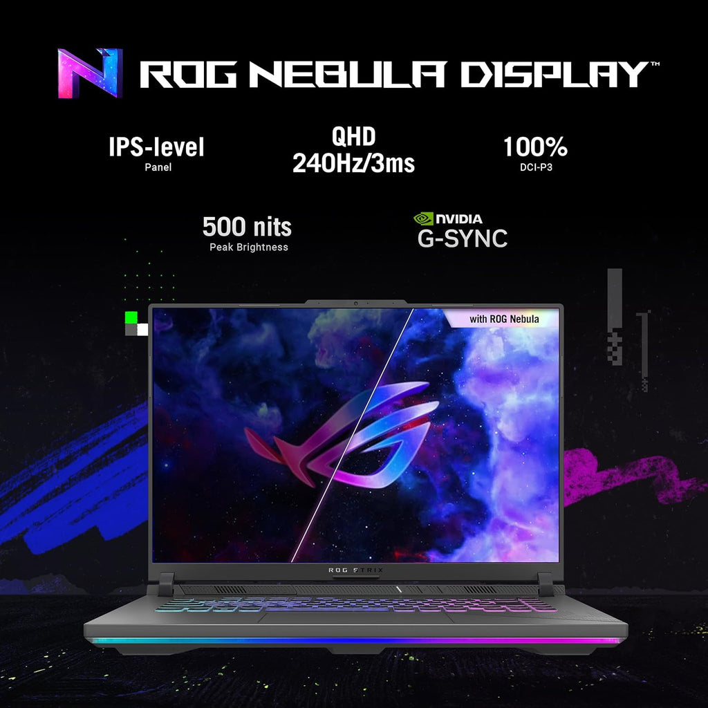 ASUS ROG Strix G17 (2023) Gaming Laptop, 17.3' QHD 240Hz, GeForce RTX 4070, AMD Ryzen 9 7945HX, 32GB DDR5, 1TB PCIe SSD, Wi-Fi 6E, Windows 11 Pro, Per-Key RGB Keyboard, G713PI-XS96