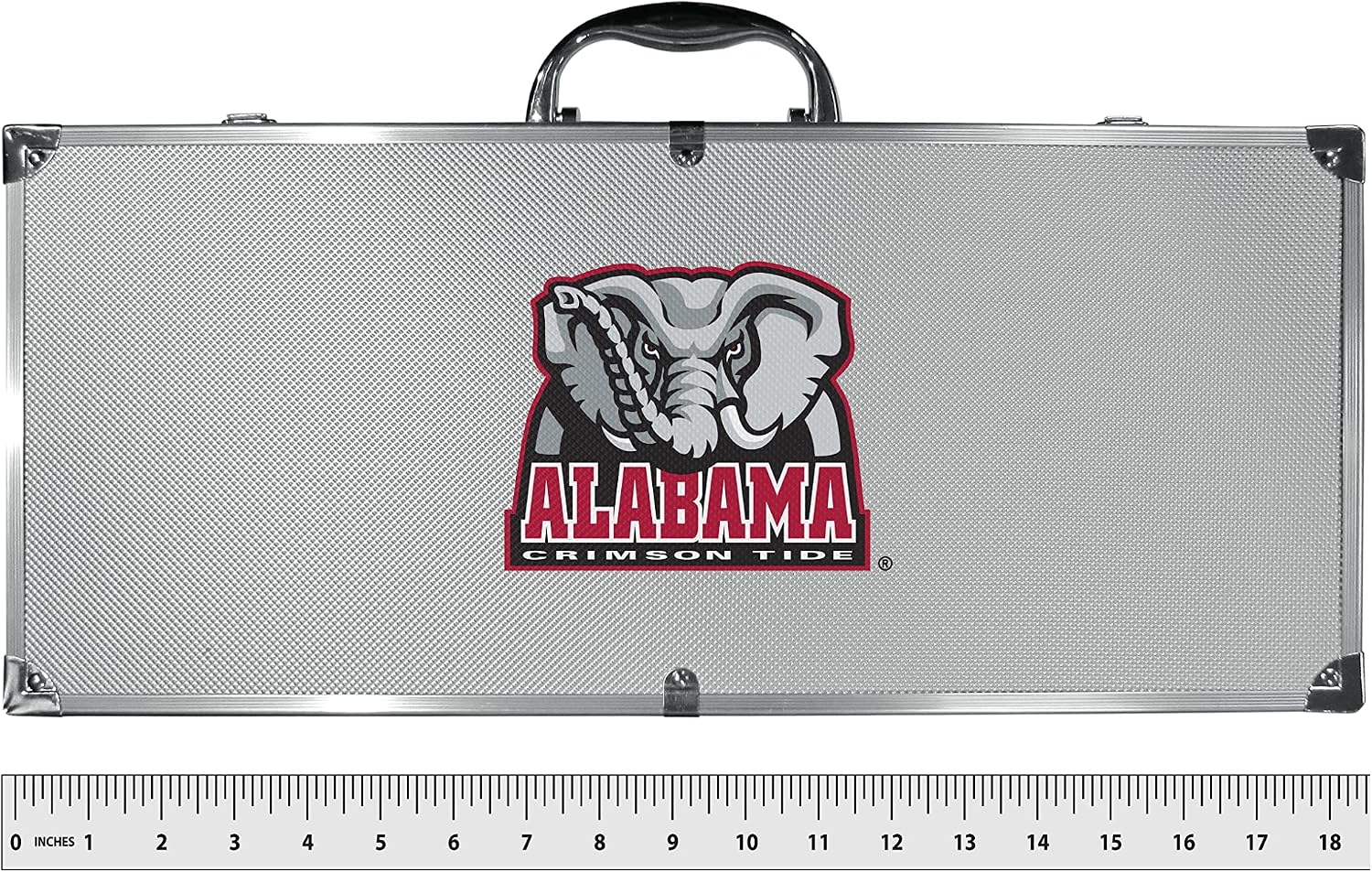 NCAA Siskiyou Sports Fan Shop Alabama Crimson Tide Steel Tailgater BBQ Set w/Case 8 piece Gray