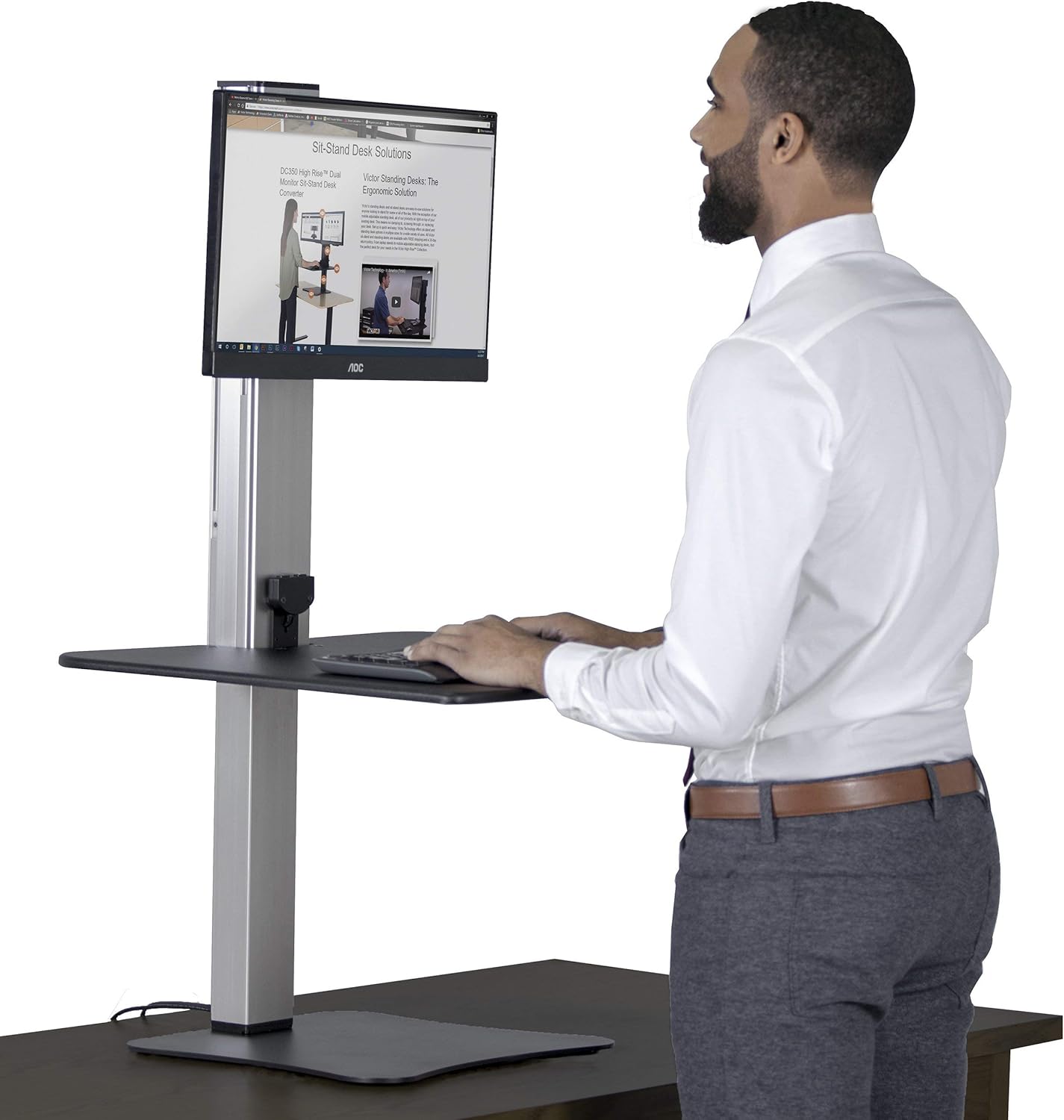 Victor DC400 Electric Standing Desk,28'W