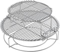BBQ-PLUS Expander Rack Replacement Kit for XL Big Green Egg,Heavy Duty Stainless Steel 3 Tier 5 Piece Grill Basket Accessories with Removable Cooking Rack System Large