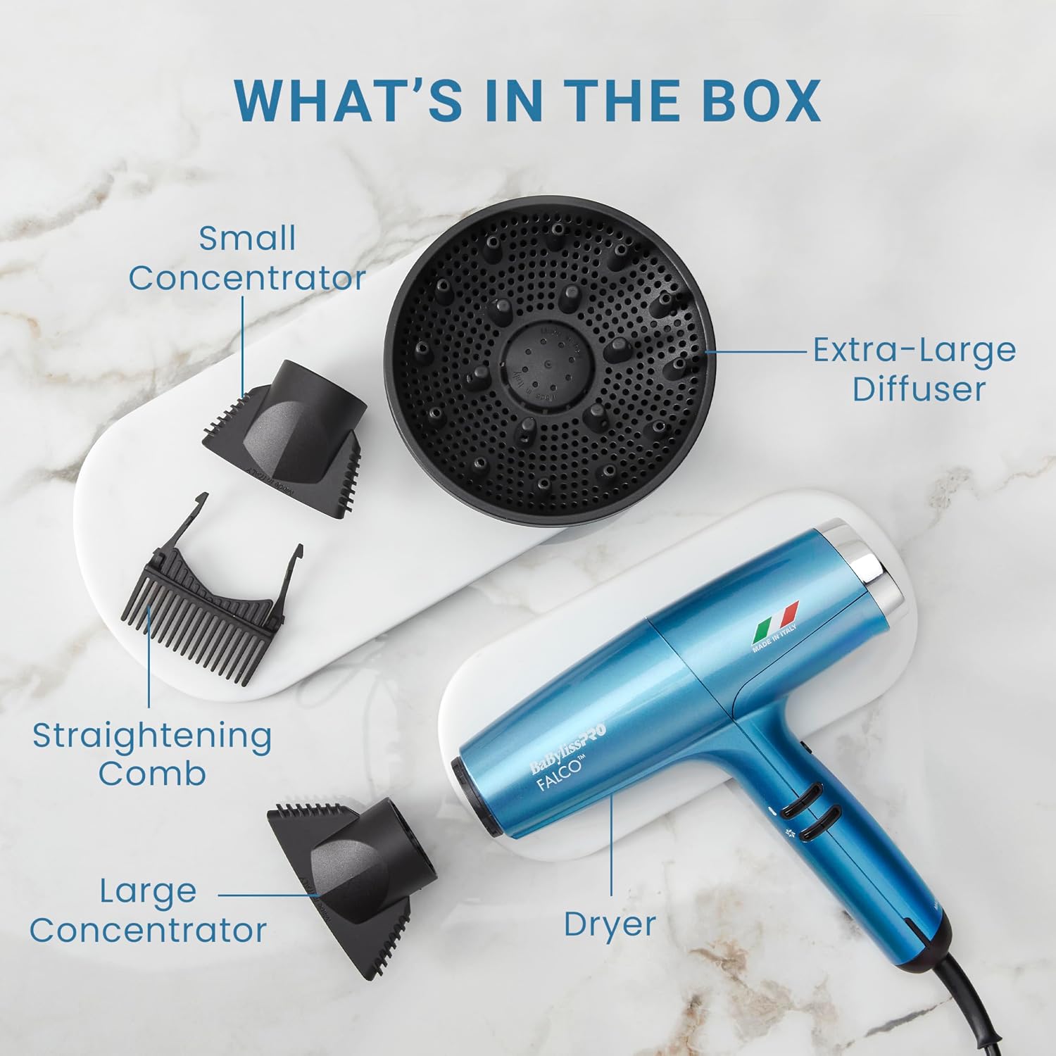 BaBylissPRO® Nano Titanium™ Professional Italian High-Speed Falco Hair Dryer - 2000 watts and Ionic