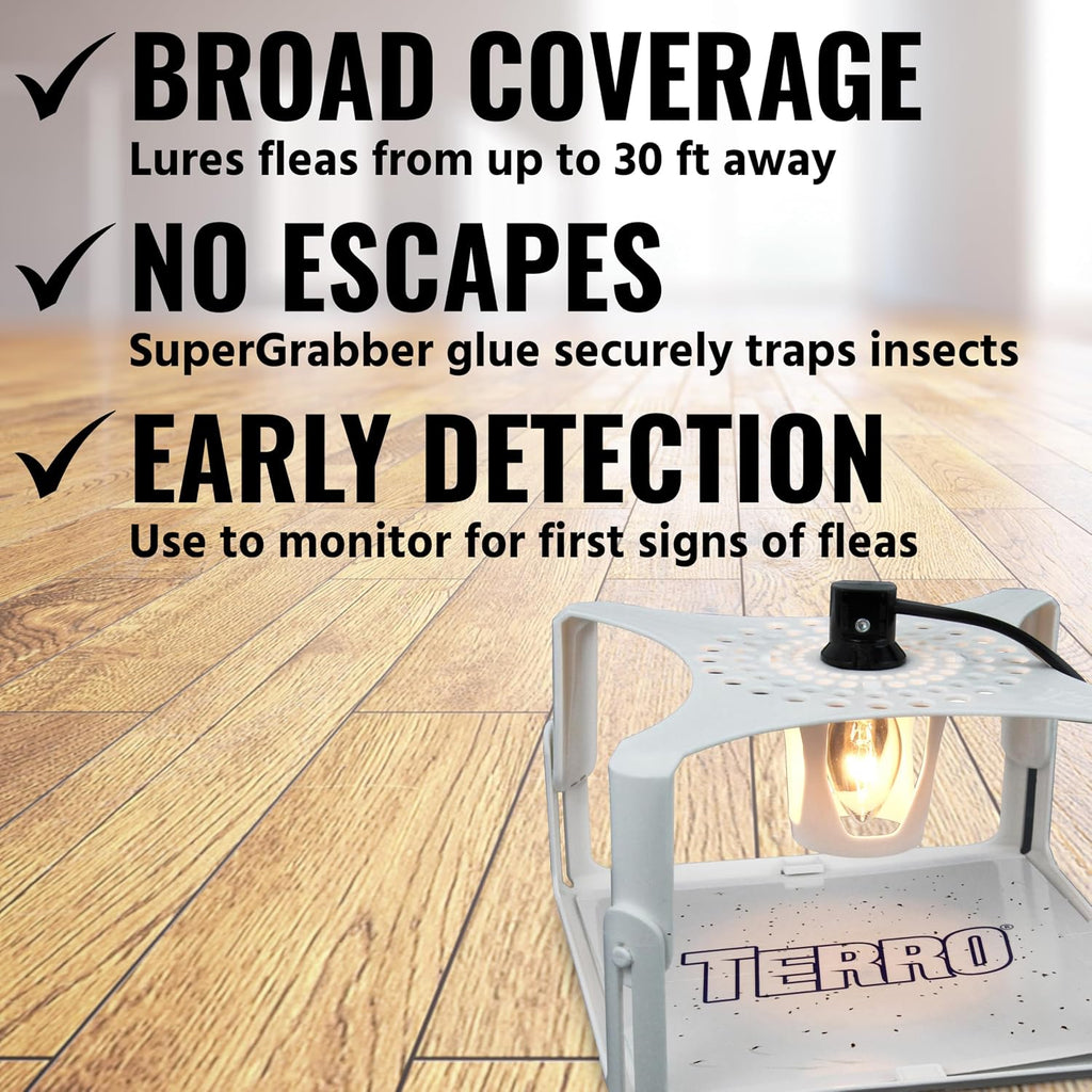 Terro T230 Indoor Electric Flea Trap and Killer - Refillable Flea Traps for Inside Your Home (Pack of 6)