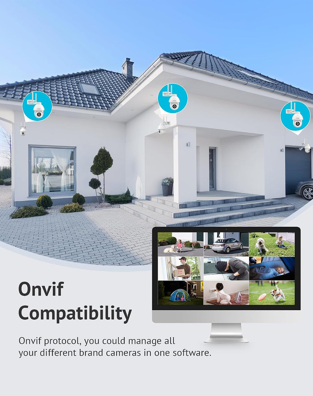 LaView 5MP Security Camera Outdoor Wired Starlight Color Night Vision,3K Cameras for Home Security AI Human Detection & Auto Tracking, IP65 Outdoor Camera 2-Way Audio, US Cloud, Compatible with Alexa