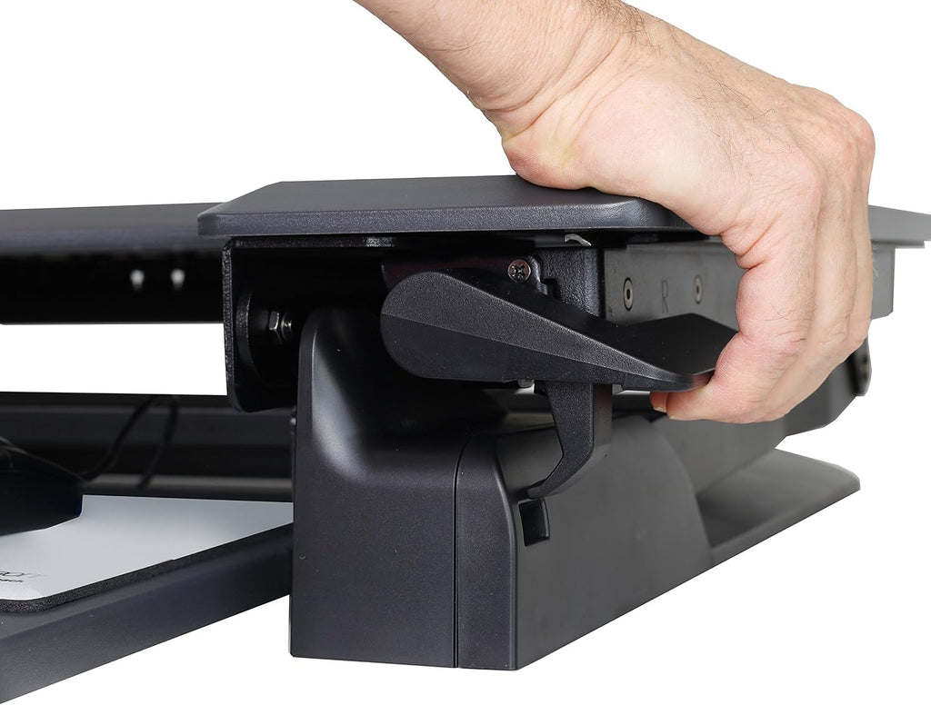 Ergotron – WorkFit-TL Standing Desk Converter and WorkFit Single Monitor Kit HD, Sit Stand Desk Riser for Tabletops – for Monitors Up to 30 inches, 16 to 28 lbs – Black
