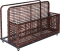 Pool Float Storage, Outdoor Storage, Patio Poolside Float Storage Box, PE Rattan Outdoor Pool Caddy with Rolling Wheels, Floaties, Patio,Beach-Sturdy & Movable