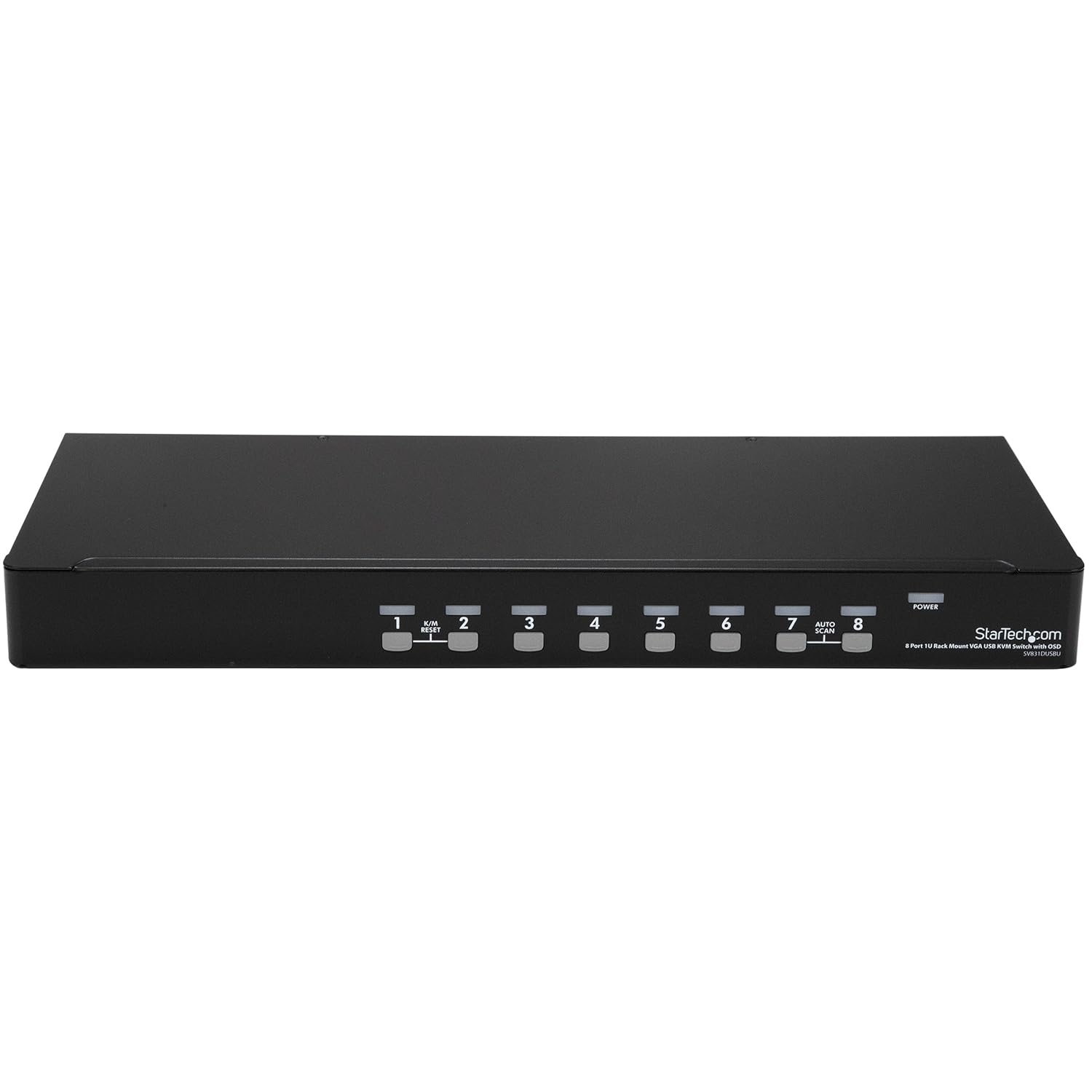 StarTech.com 8 Port 1U Rackmount USB KVM Switch Kit with OSD and Cables - Rack mount KVM - VGA KVM Switch - 8 Port KVM Switch, TAA (SV831DUSBUK)