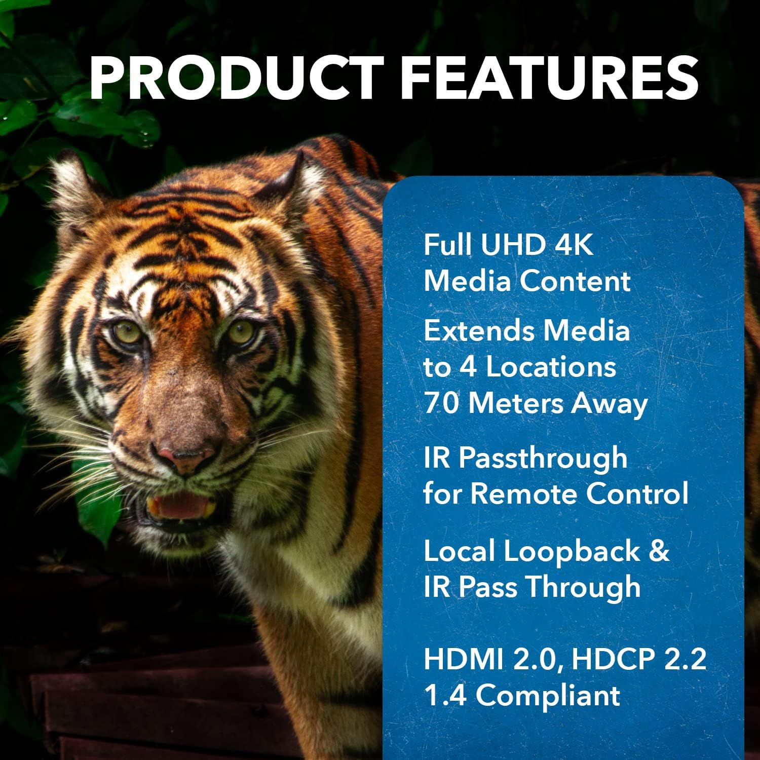 OREI 4K 4x4 HDMI Extender Matrix - UltraHD 4K @ 60Hz 4:4:4 Over Single CAT5e/6/7 Cable with HDR Switcher & IR Control, RS-232 - Up to 230 Ft - 1080P Downscale - 4 x Loop Out - 4 Receivers Included