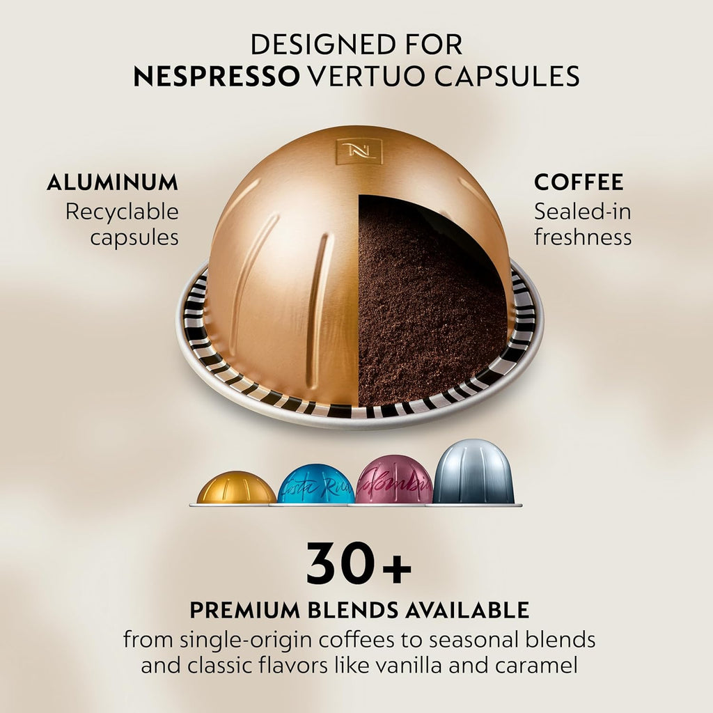Nespresso Vertuo Coffee and Espresso Maker by Breville, Matte Black, 400 mL Capacity