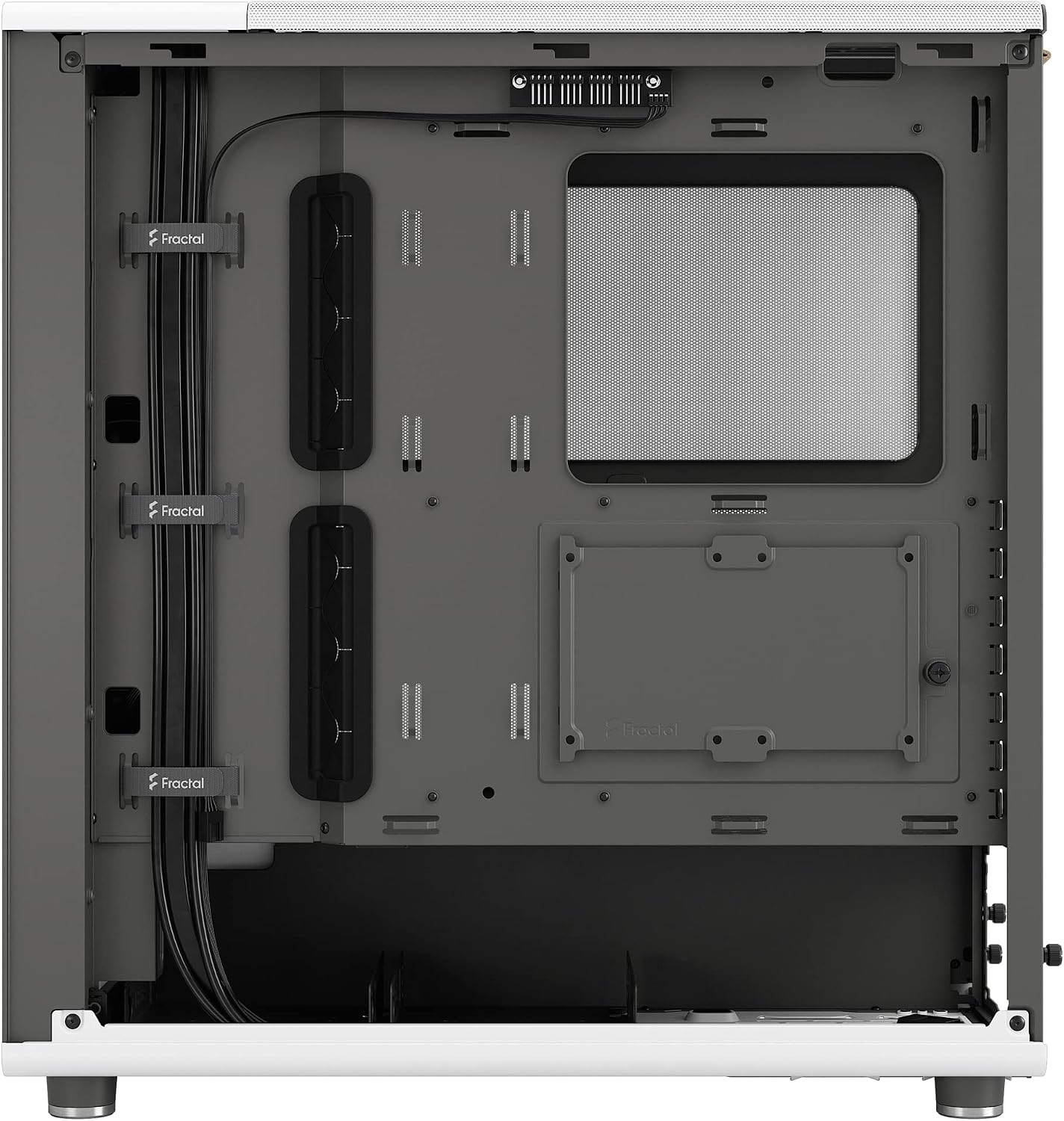 Fractal Design North Chalk White - Genuine Oak Wood Front - Mesh Side Panels - Two 140mm Aspect PWM Fans Included - Type C USB - ATX Airflow Mid Tower PC Gaming Case